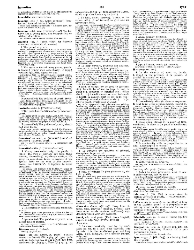 Page from the Oxford Latin Dictionary