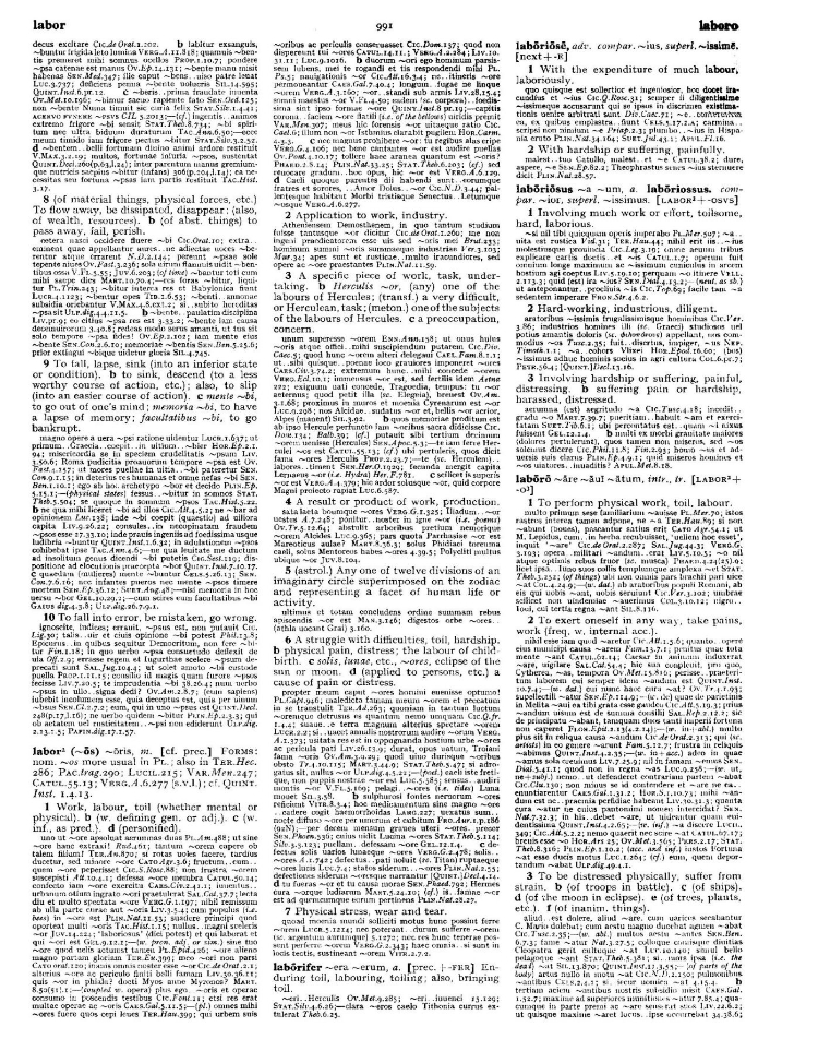 Page from the Oxford Latin Dictionary