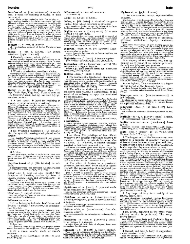 Page from the Oxford Latin Dictionary