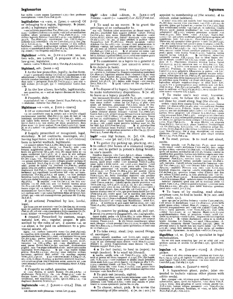 Page from the Oxford Latin Dictionary