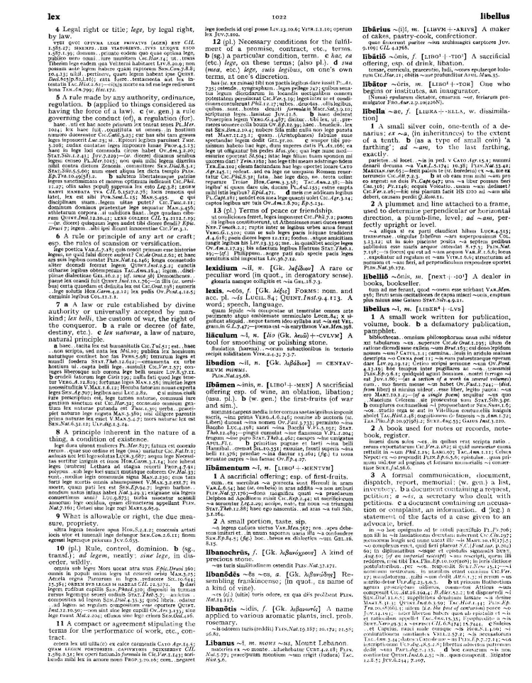 Page from the Oxford Latin Dictionary