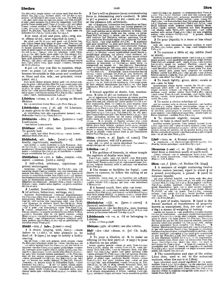 Page from the Oxford Latin Dictionary