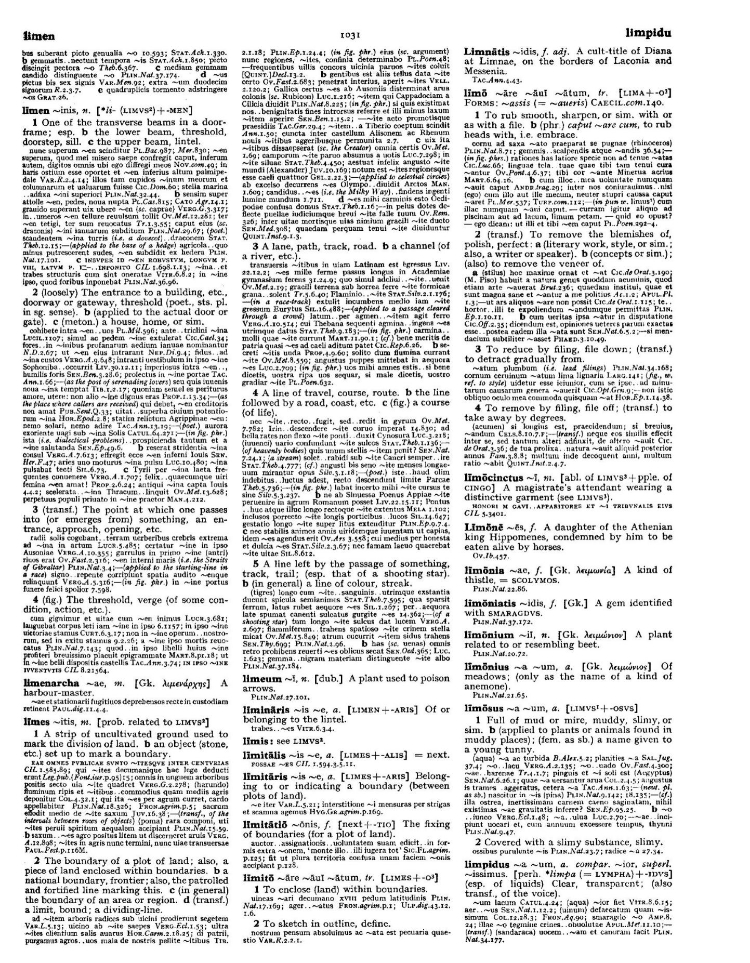Page from the Oxford Latin Dictionary