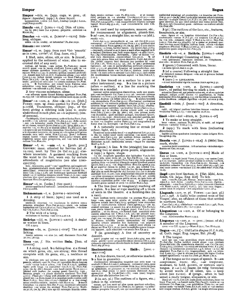 Page from the Oxford Latin Dictionary