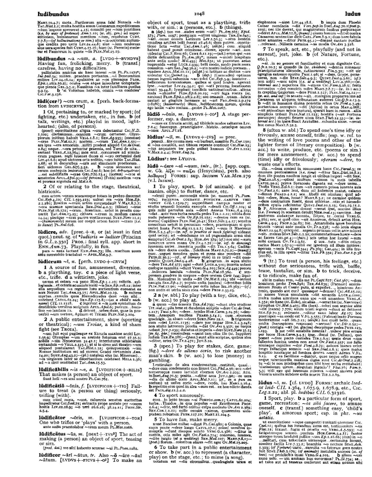 Page from the Oxford Latin Dictionary