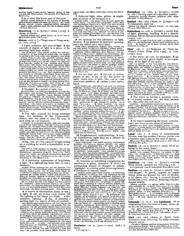 Page from the Oxford Latin Dictionary