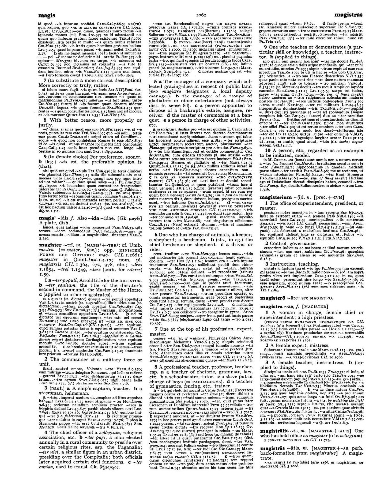 Page from the Oxford Latin Dictionary