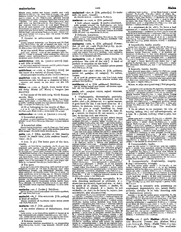 Page from the Oxford Latin Dictionary