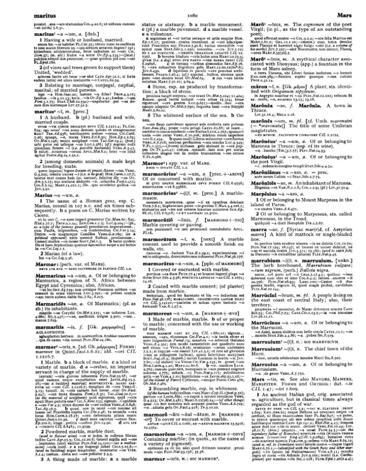 Page from the Oxford Latin Dictionary