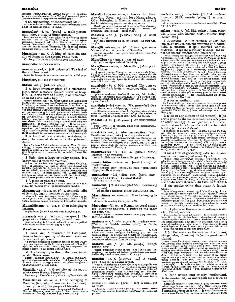 Page from the Oxford Latin Dictionary