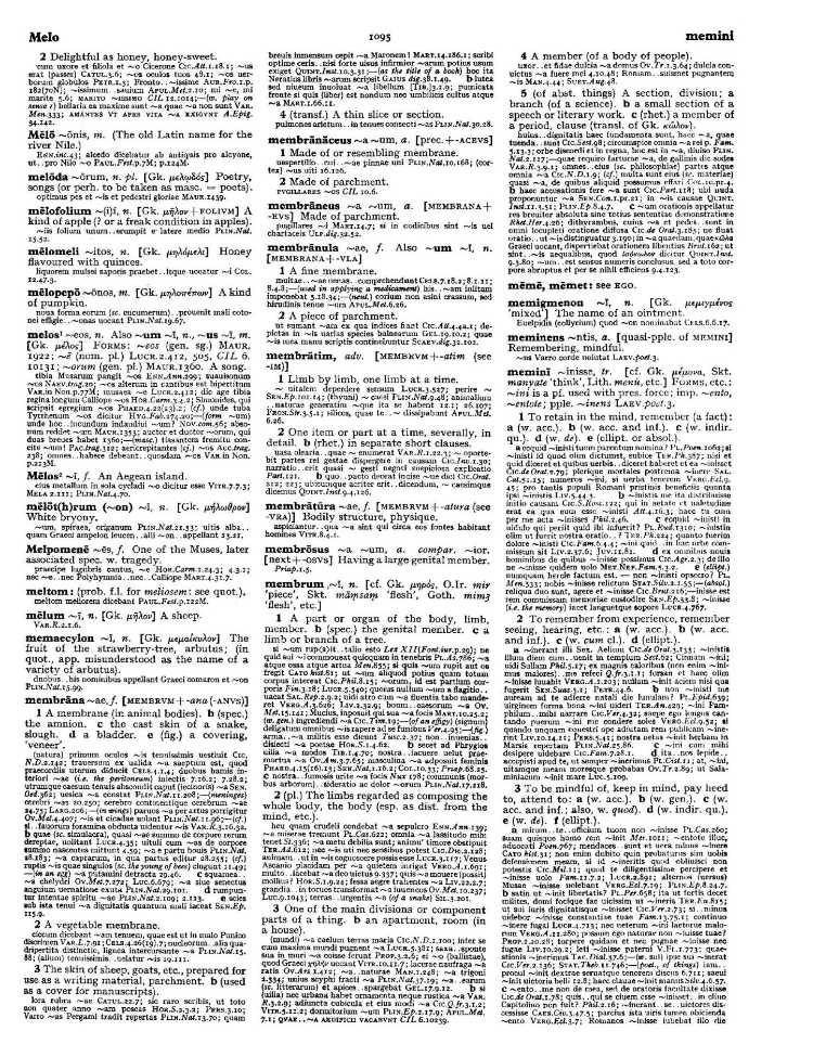 Page from the Oxford Latin Dictionary