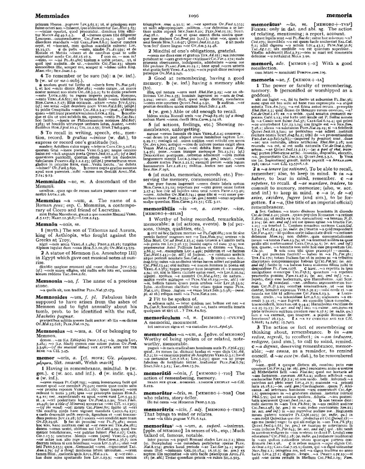 Page from the Oxford Latin Dictionary