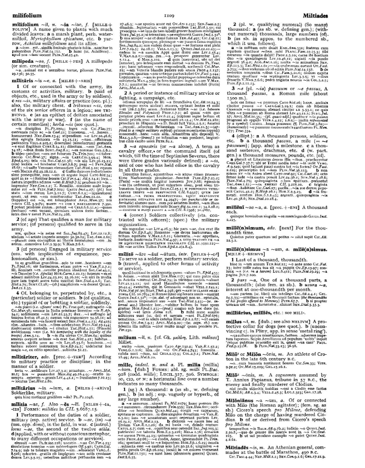 Page from the Oxford Latin Dictionary