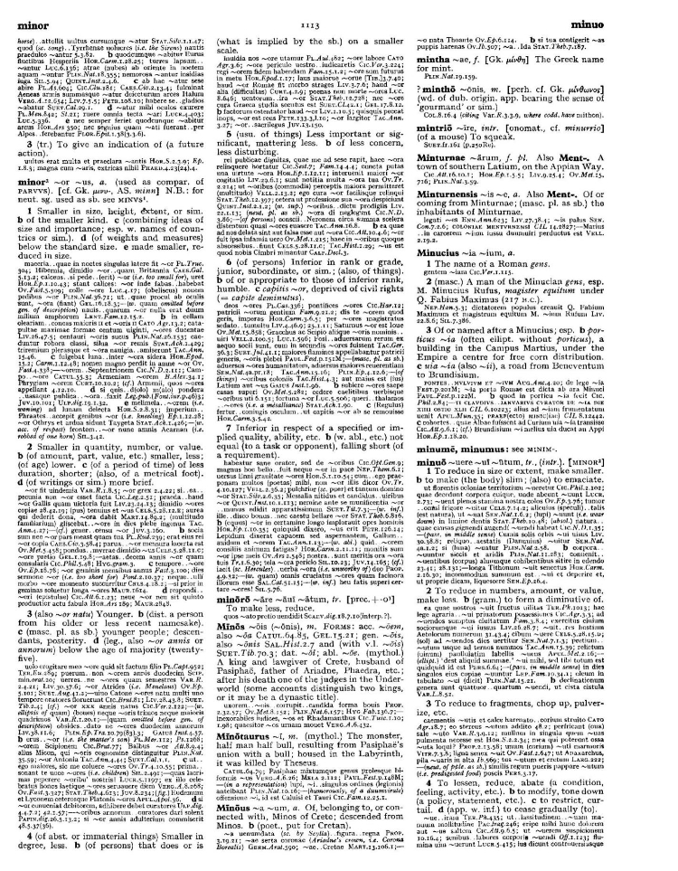 Page from the Oxford Latin Dictionary