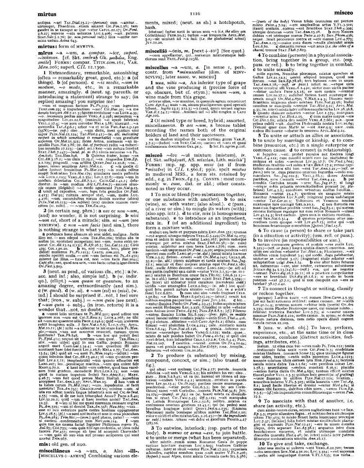 Page from the Oxford Latin Dictionary