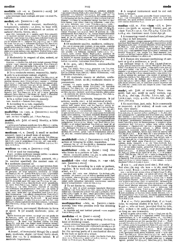 Page from the Oxford Latin Dictionary