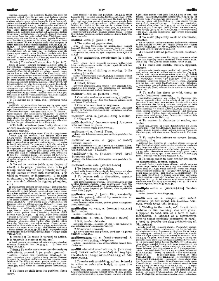 Page from the Oxford Latin Dictionary