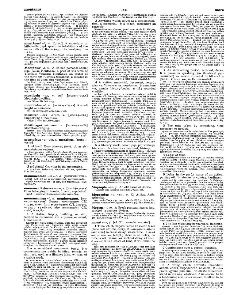 Page from the Oxford Latin Dictionary