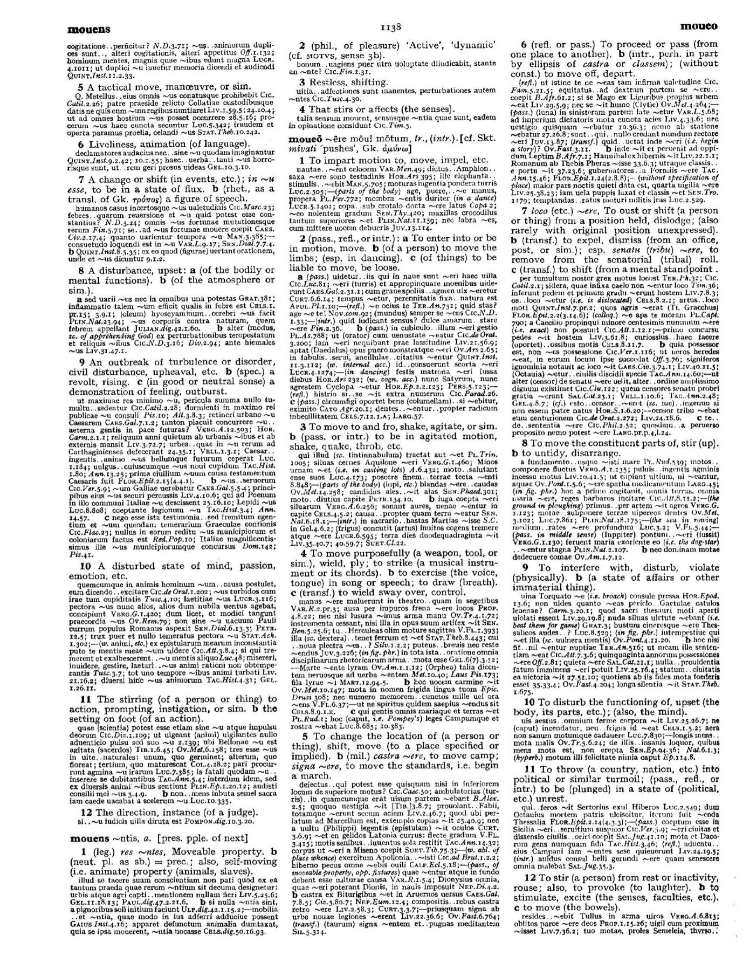 Page from the Oxford Latin Dictionary