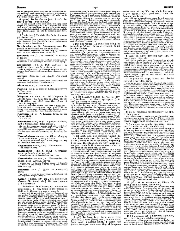Page from the Oxford Latin Dictionary