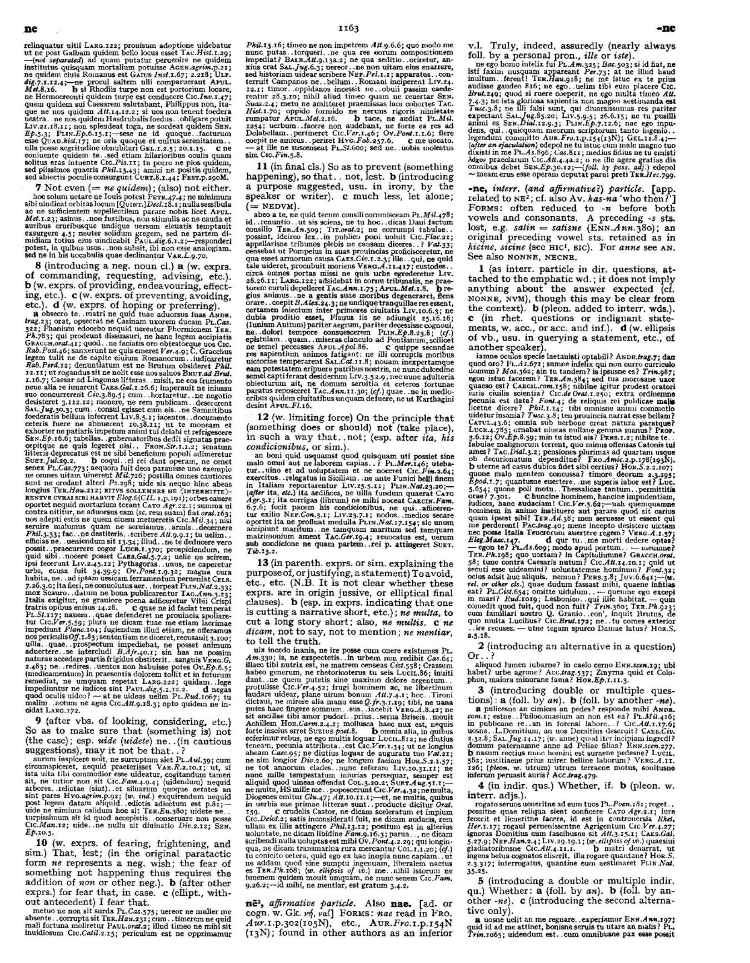 Page from the Oxford Latin Dictionary