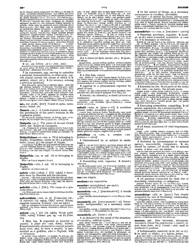 Page from the Oxford Latin Dictionary