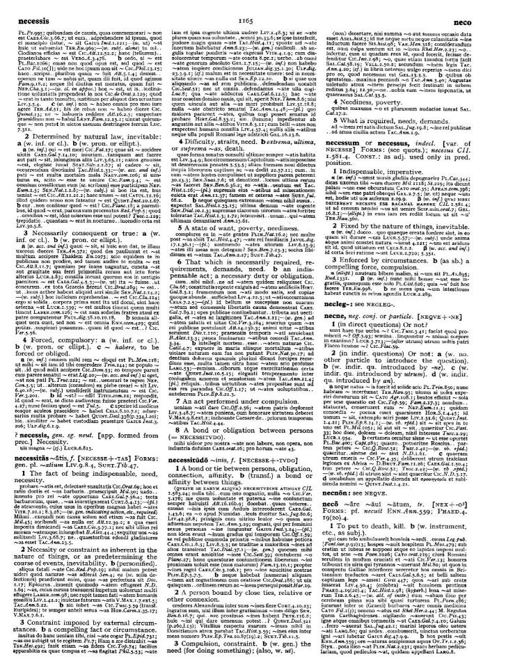 Page from the Oxford Latin Dictionary