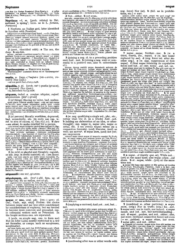 Page from the Oxford Latin Dictionary