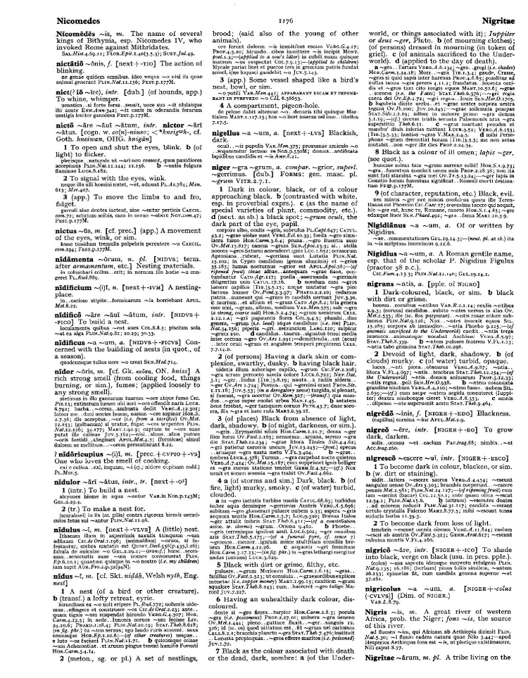 Page from the Oxford Latin Dictionary