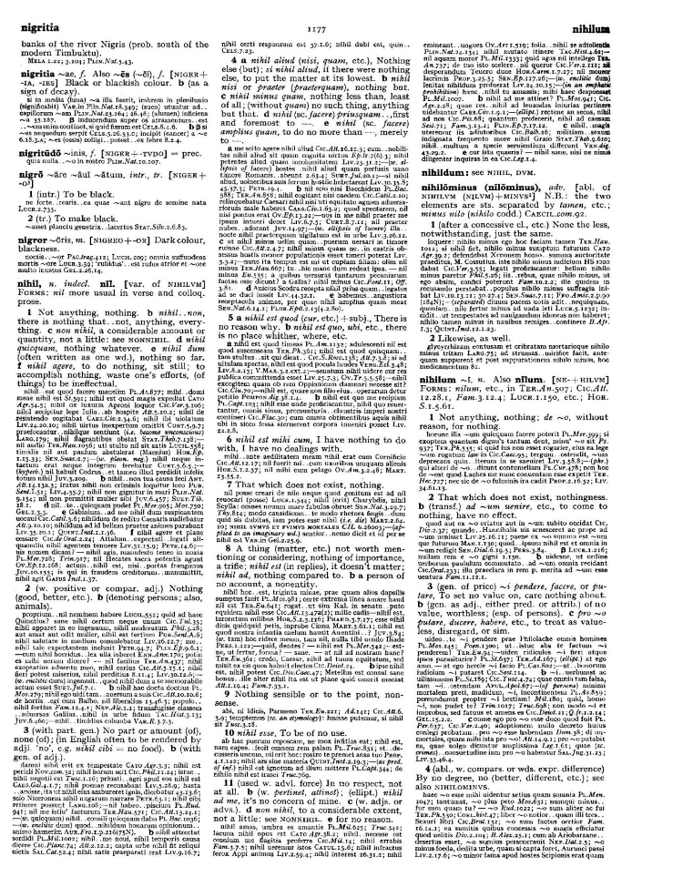 Page from the Oxford Latin Dictionary