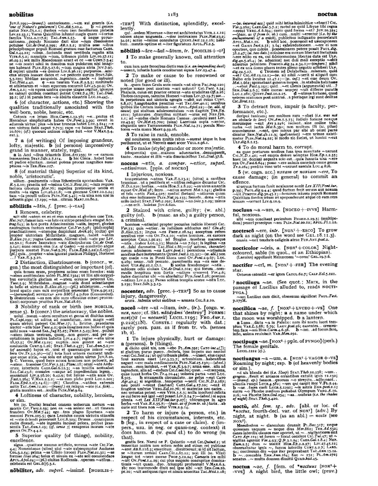 Page from the Oxford Latin Dictionary