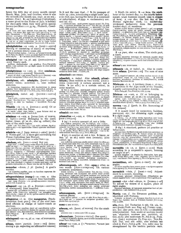 Page from the Oxford Latin Dictionary