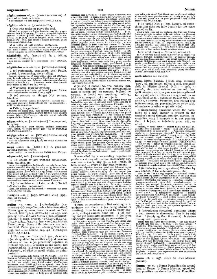 Page from the Oxford Latin Dictionary