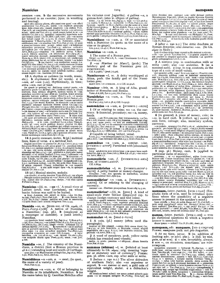 Page from the Oxford Latin Dictionary