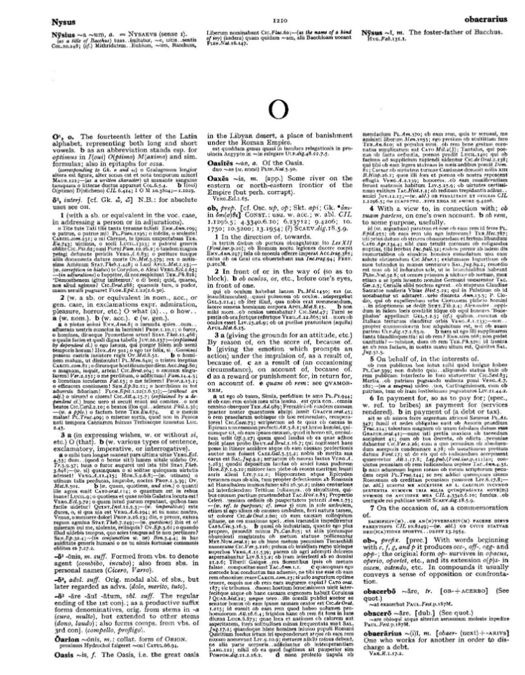 Page from the Oxford Latin Dictionary