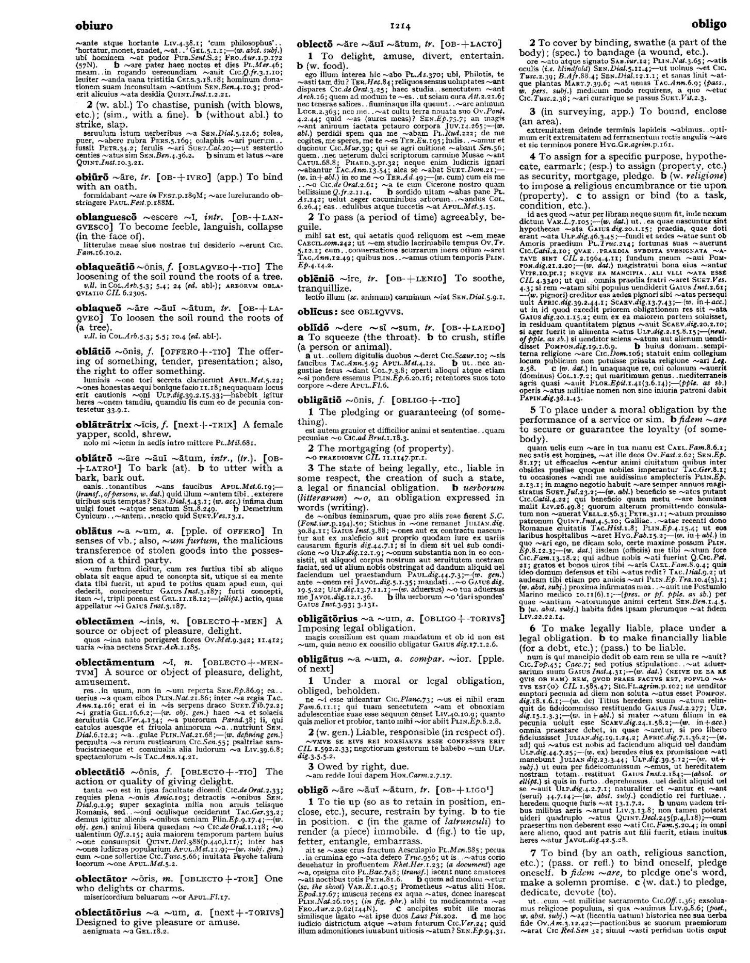 Page from the Oxford Latin Dictionary