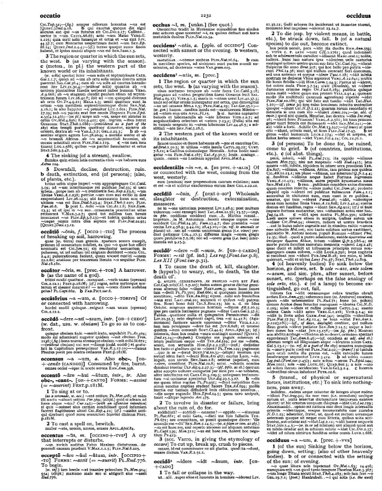 Page from the Oxford Latin Dictionary