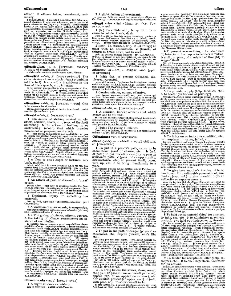Page from the Oxford Latin Dictionary