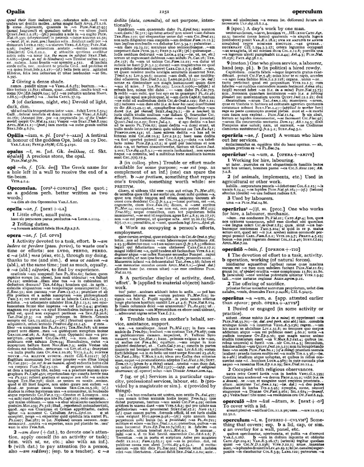 Page from the Oxford Latin Dictionary