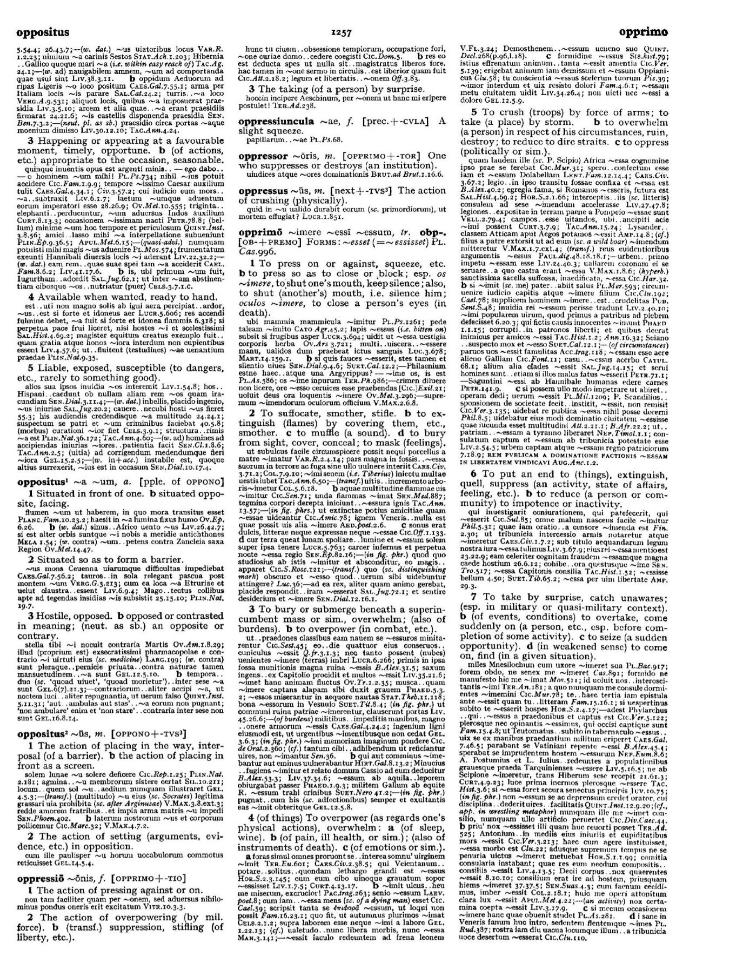 Page from the Oxford Latin Dictionary