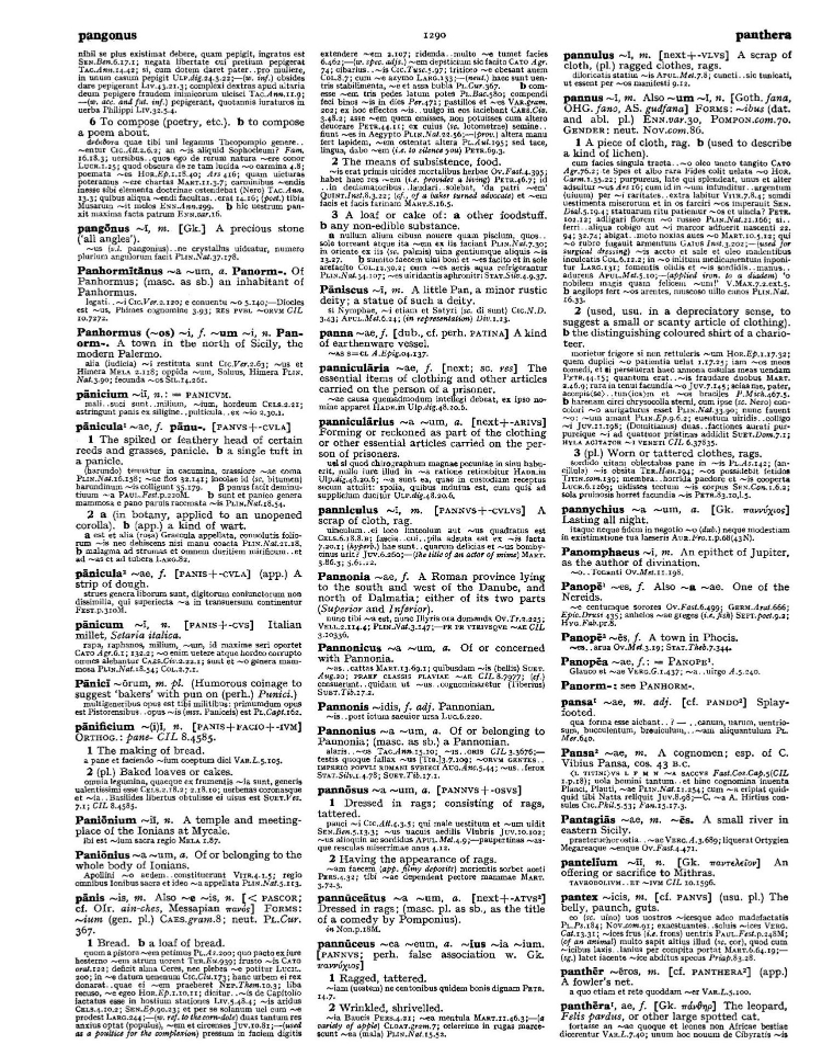 Page from the Oxford Latin Dictionary