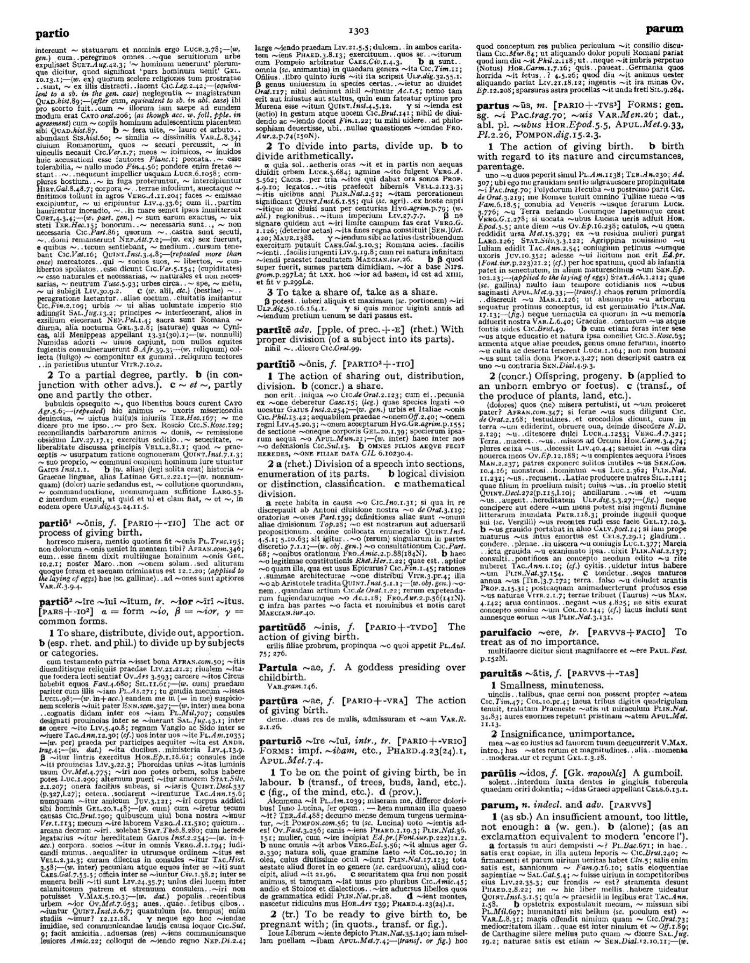 Page from the Oxford Latin Dictionary