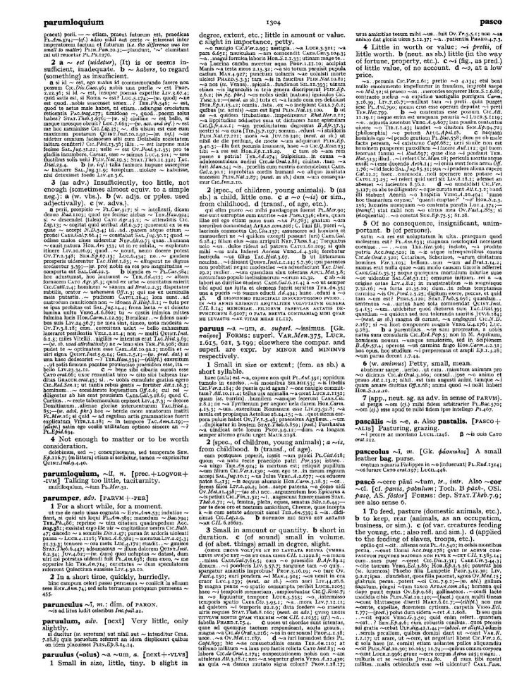 Page from the Oxford Latin Dictionary