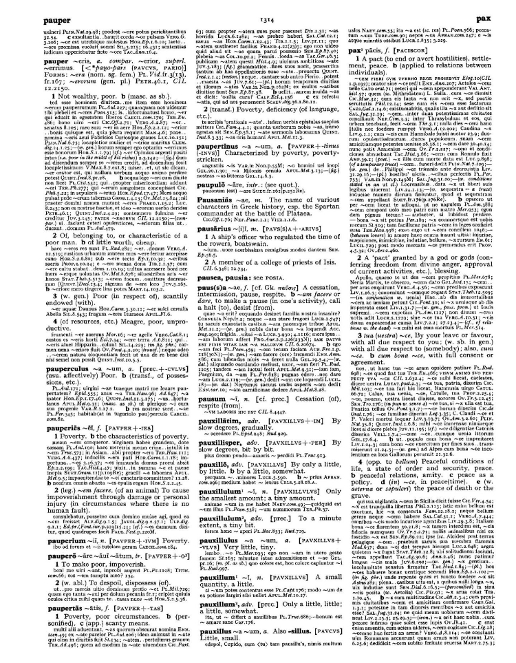 Page from the Oxford Latin Dictionary