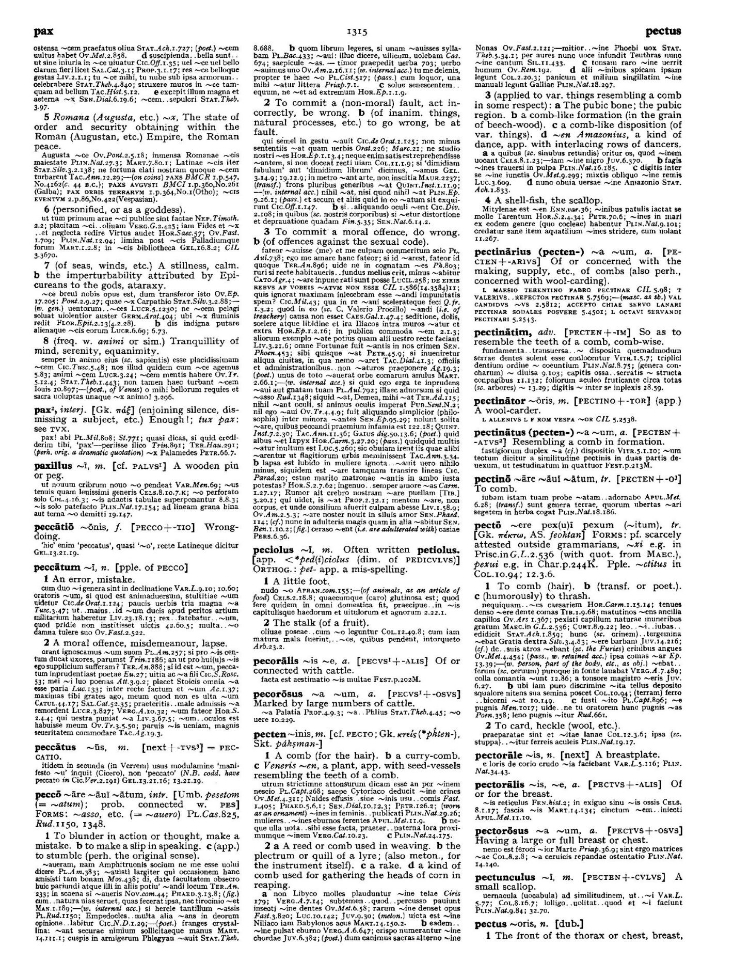 Page from the Oxford Latin Dictionary