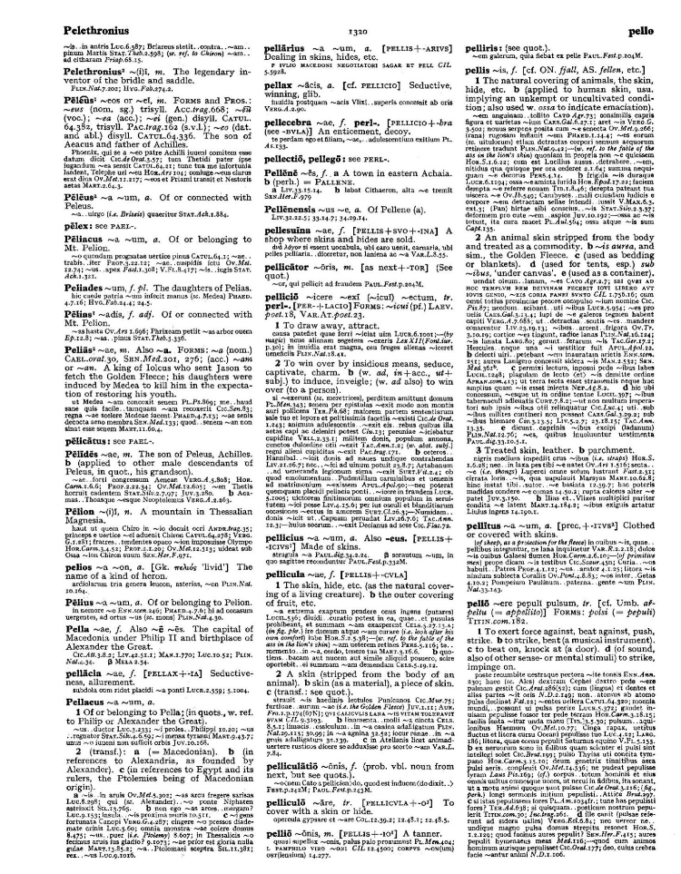 Page from the Oxford Latin Dictionary