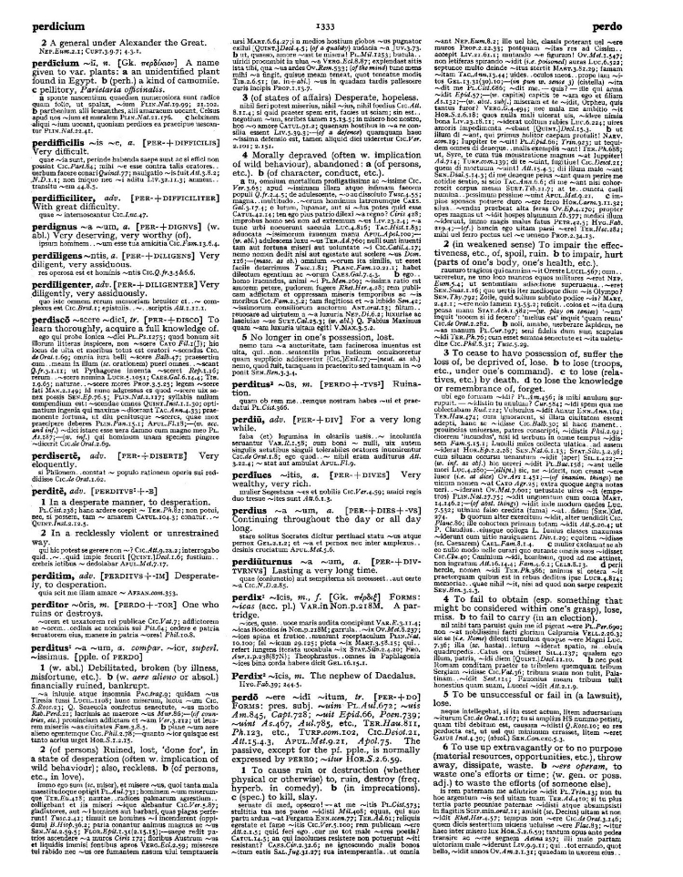 Page from the Oxford Latin Dictionary