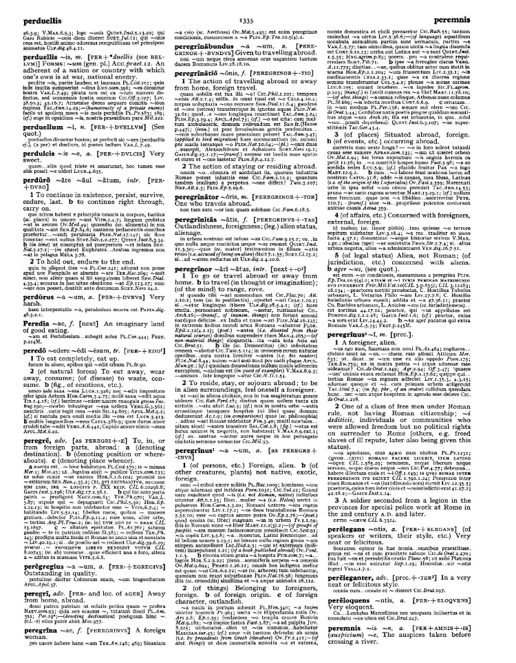 Page from the Oxford Latin Dictionary