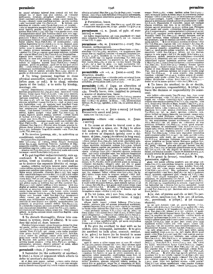 Page from the Oxford Latin Dictionary