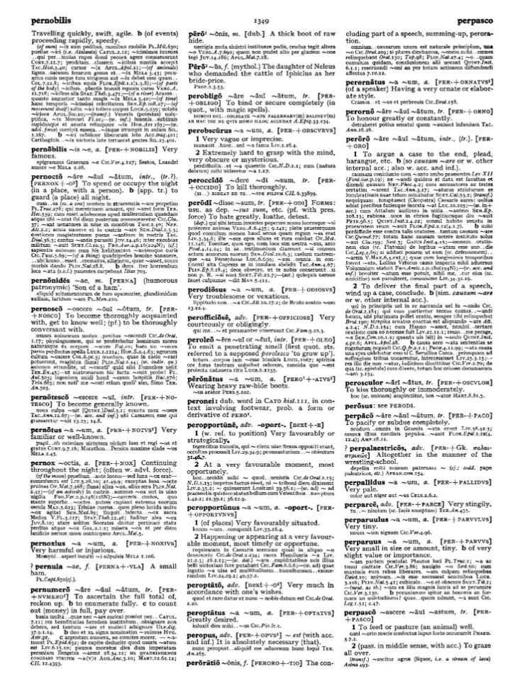 Page from the Oxford Latin Dictionary